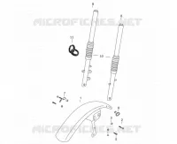 FORCELLA ANTERIORE / PIASTRA STERZO INFERIORE