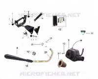 SCARICO / CASSA FILTRO ARIA / SUPPORTO BATTERIA