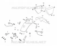 COPERTURE LATERALI / PARAFANGO POSTERIORE / LUCE POSTERIORE /  FRECCIA LAMPEGGIATORE