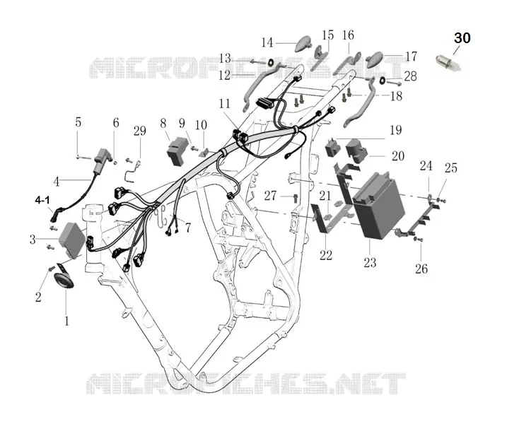 IMPIANTO ELETTRICO / FRECCIA LAMPEGGIATORE / BATTERIA